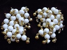 UNIQUE VINTAGE LARGE CLIP-ON EARRINGS