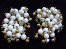 UNIQUE VINTAGE LARGE CLIP-ON EARRINGS