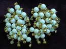 UNIQUE VINTAGE LARGE CLIP-ON EARRINGS
