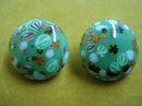 ART GLASS VINTAGE SCREW-BACK EARRINGS