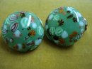 ART GLASS VINTAGE SCREW-BACK EARRINGS