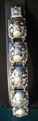 HAND MADE DENMARK STERLING LD BRACELET