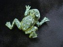 LOVELY FIGURAL RHINESTONE BROOCH - FROG by CORO
