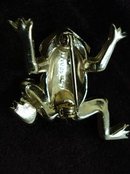 LOVELY FIGURAL RHINESTONE BROOCH - FROG by CORO