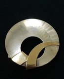ART DECO STYLE - STERLING & GOLD BROOCH