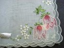 BEAUTIFUL HANKIE-EXQUISITE FLORAL EMBROIDERY