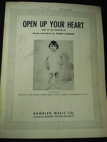 1953 SHEET MUSIC - OPEN UP YOUR HEART