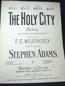1920 SHEET MUSIC - THE HOLY CITY