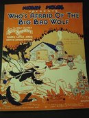 1933 SHEET MUSIC - WHO'S AFRAID... BAD WOLF