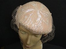 FANCY ANTIQUE LADIES HAT - WITH NET