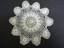 FINE LACE IRISH STYLE HAND CROCHET DOILY #2