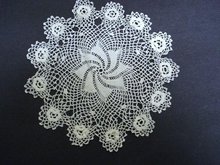 FINE LACE IRISH STYLE HAND CROCHET DOILY