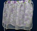 PRETTY VINTAGE LADIES APRON - FLORAL PURPLE
