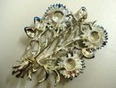 GORGEOUS FLORAL LARGE ENAMELD BROOCH