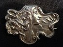 VICTORIAN STERLING SILVER ART NOUVEAU BROOCH