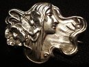 VICTORIAN STERLING SILVER ART NOUVEAU BROOCH