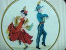 FINEST ANTIQUE PETIT POINT FRAMED PICTURE #4