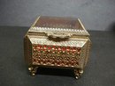 EXQUISITE FILIGREE & GLASS - JEWELRY BOX