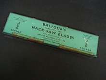 ENGLISH BALFOUR's HACK SAW BLADES - TIN BOX