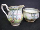 ROYAL ALBERT CREAM & SUGAR *SILVER BIRCH*