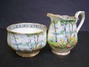 ROYAL ALBERT CREAM & SUGAR *SILVER BIRCH*
