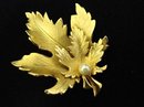 FIGURAL BROOCH by GIOVANNI - DOUBLE LEAF