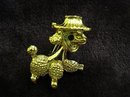 VINTAGE FIGURAL BROOCH - DOG with HAT