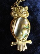 ART DECO STYLE - CHAIN WITH OWL PENDANT