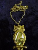 ART DECO STYLE - CHAIN WITH OWL PENDANT