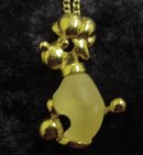 DECO STYLE PENDANT GOLD TONE & JELLY BELLY