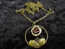 LOVELY VINTAGE FLORAL PENDANT & CHAIN