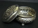 VICTORIAN STERLING SILVER FOOTED JEWELRY BOX