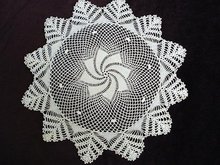 Vintage hand crochet lace Large DOILY