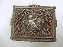 SILVER TONE METAL - JEWELRY BOX - CHERUB