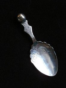 RARE VICTORIAN ERA SILVER CADDY SPOON
