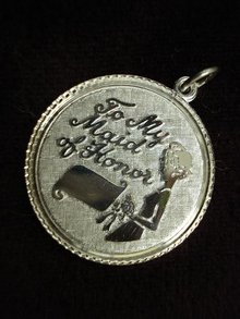 LARGE STERLING CHARM-TO MY MAID OF HONOUR