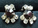 BEAUTIFUL RHINESTONE CLIP EARRINGS