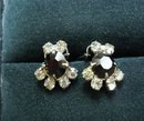 BEAUTIFUL RHINESTONE CLIP EARRINGS
