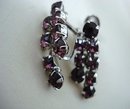 Purple RHINESTONE SCREW-BACK EARRINGS