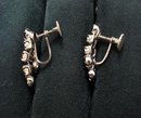 Purple RHINESTONE SCREW-BACK EARRINGS