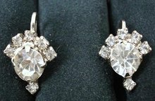 Lovely RHINESTONE SCREW-BACK EARRINGS