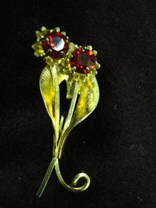 EXQUISITE GOLD PLATED STERLING BROOCH
