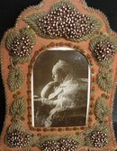 1800's IROQUOIS WHIMSICAL BEADED FRAME