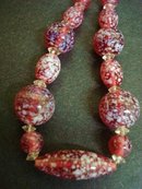 VENETIAN ART GLASS STYLE BEADS - NECKLACE