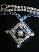 QUALITY JAY-FLEX STERLING / CRYSTAL NECKLACE