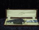 CROWN DERBY CAKE/PIE SERVER - BLUE MIKADO