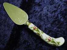 SHEFFIELD DAINTIES SERVER - PORCELAIN HANDLE