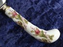SHEFFIELD DAINTIES SERVER - PORCELAIN HANDLE