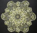 VINTAGE SHADES of GREEN COLOR - LACE DOILY