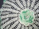 VINTAGE LACE DOILY - FIGURAL ROSE